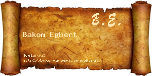 Bakom Egbert névjegykártya